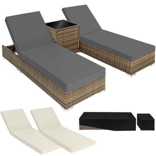 Sonnenliegen rattan mit - sonnenliegen,