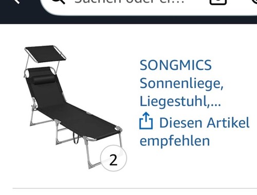 Sonnenliege mit dach 2er - mit,