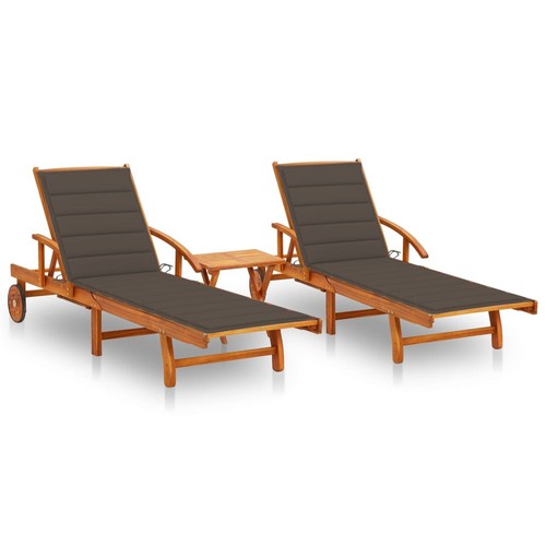 Sonnenliegen stk mit tisch - sonnenliegen, 2