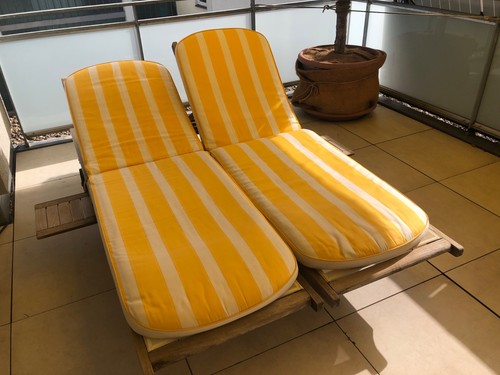 Sonnenliegen teak mit - teak,
