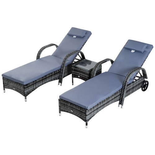Polyrattan sonnenliege tisch - polyrattan,