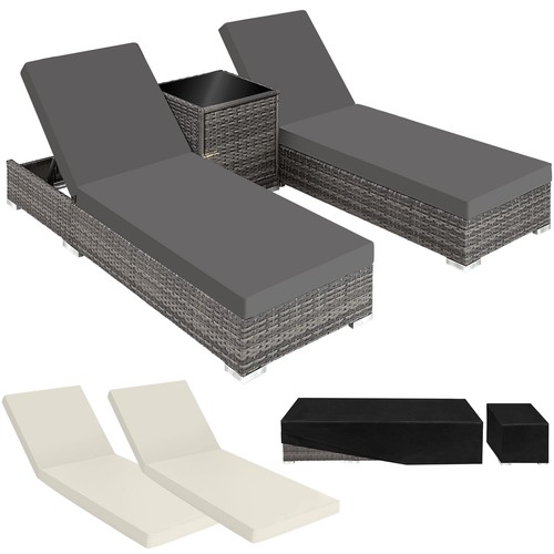 Sonnenliegen rattan mit - sonnenliegen,