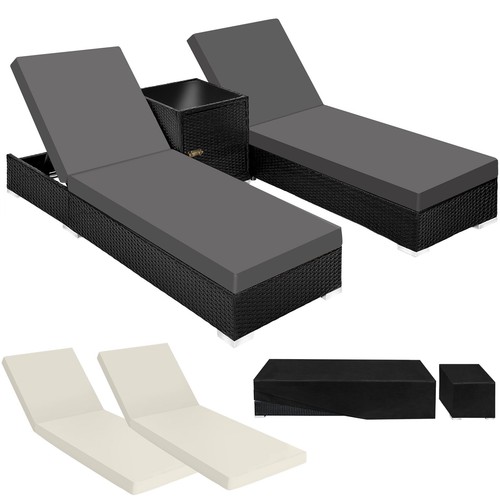 Sonnenliegen rattan mit - rattan,