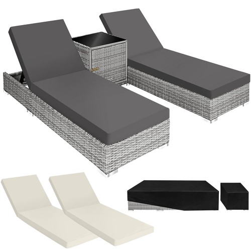 Sonnenliegen rattan mit - 2,