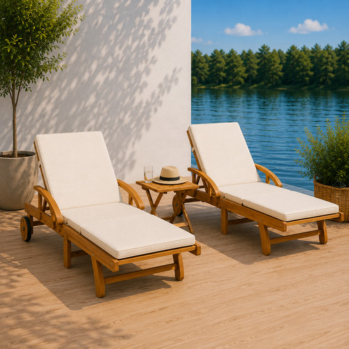 2er set sonnenliegen mit - set,